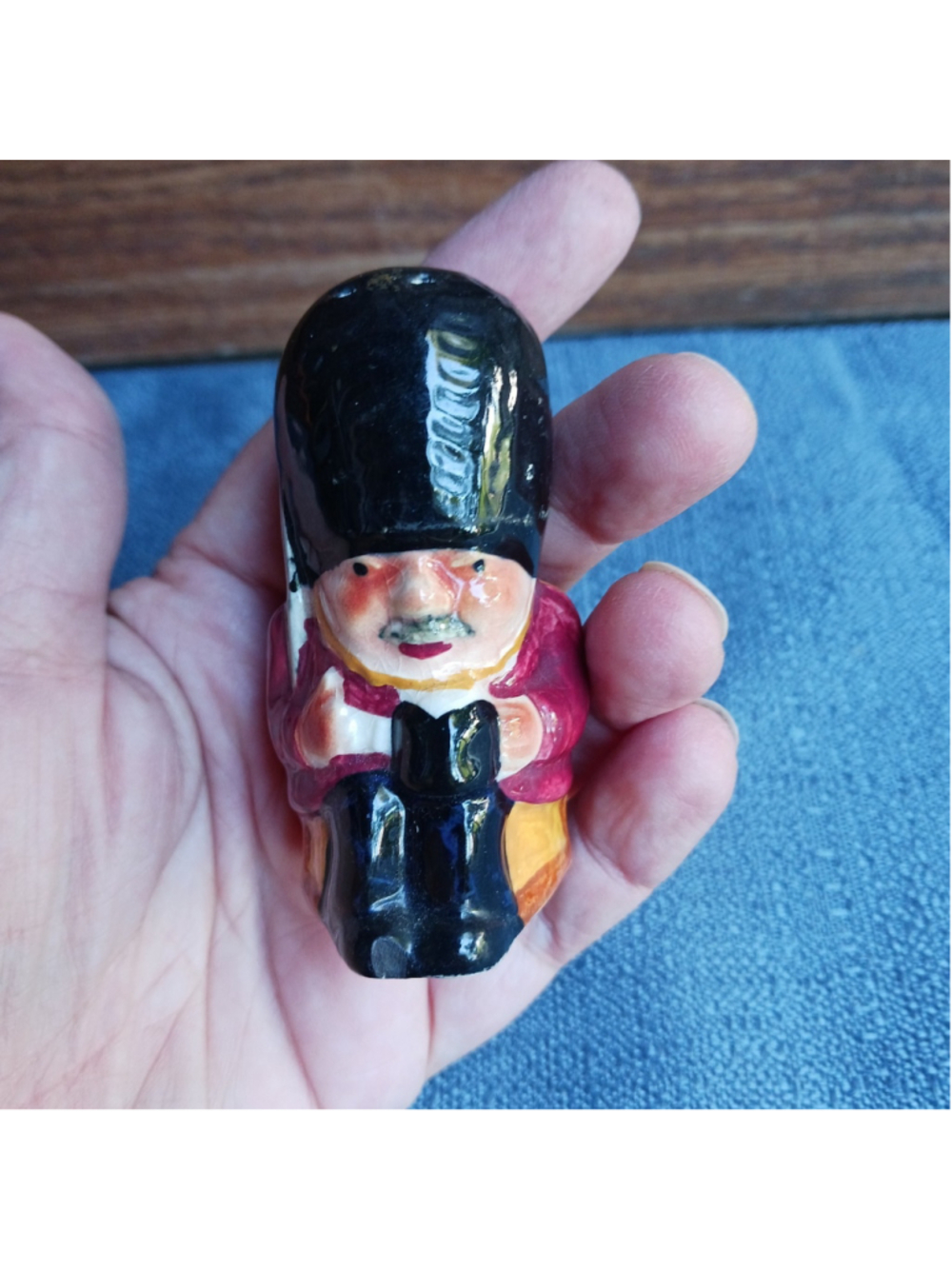 Vintage Shorter's England Ceramic Guardsman Salt Shaker 2.5 In